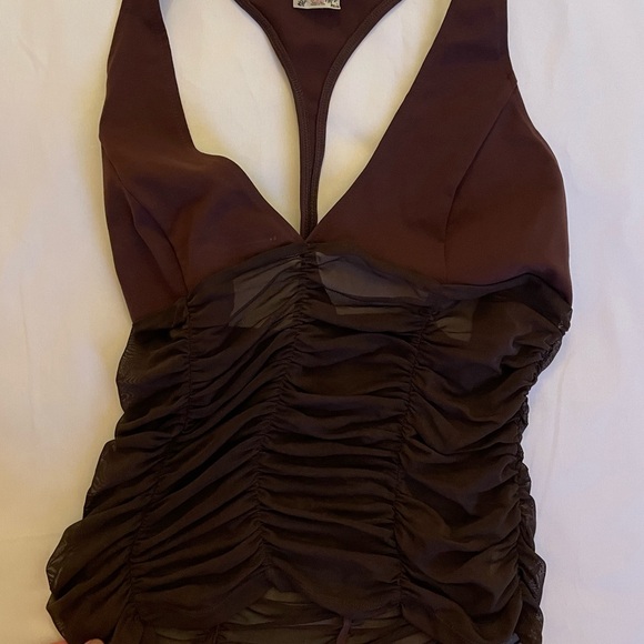 Intimately by Free People In A Cinch Tank Top in “Bitter Bark” Brown - Picture 5 of 9